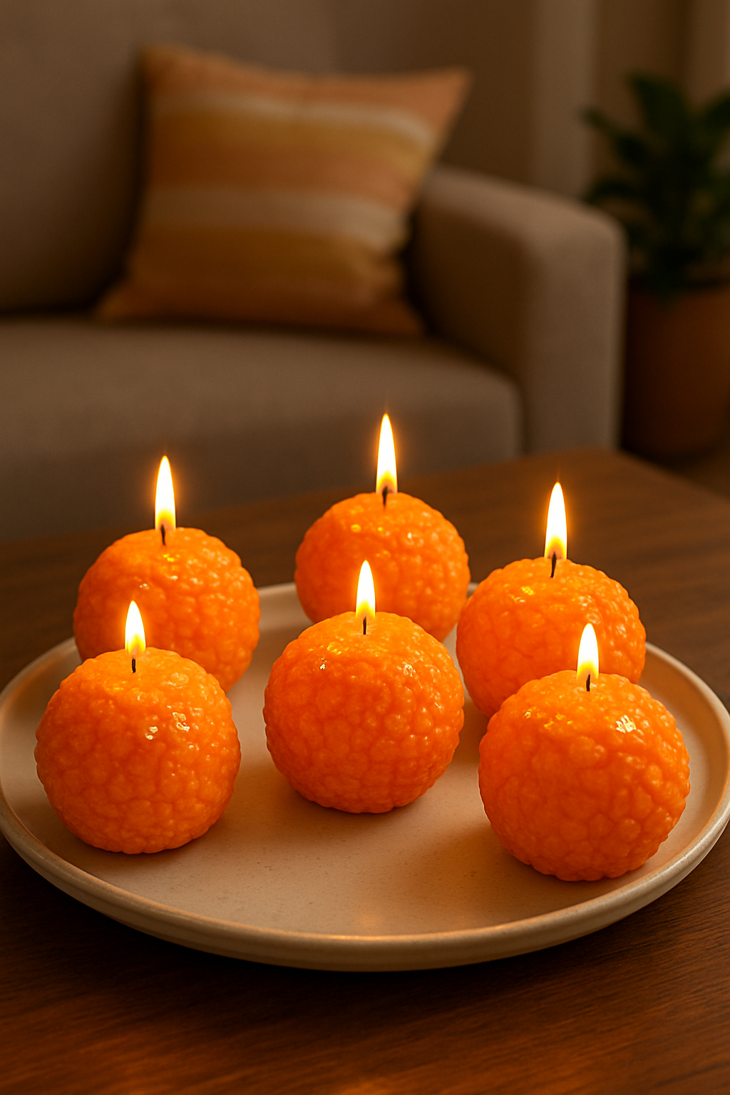 Motichur Laddu Soy Wax Candles Gift Set – Handcrafted Festive Décor (Set of 6)