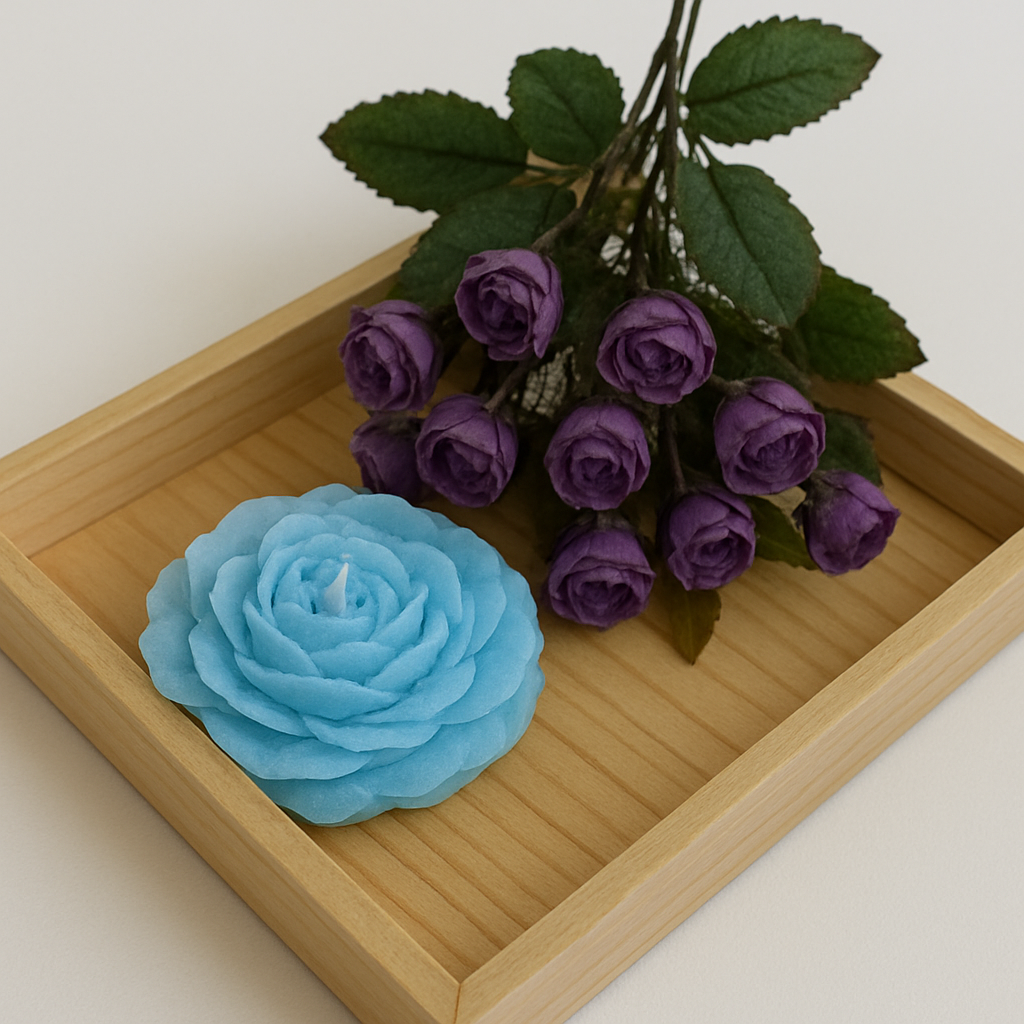 Luxury Handcrafted Peony Soy Wax Candles – Multi-Color & Multi-Fragrance Set of 4