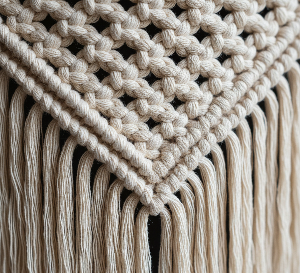 HANDMADE TRENDY WALL DECOR HANGING MIRROR,MACRAME ROUND MIRROR,BOHO WALL ART MIRROR OFF WHITE